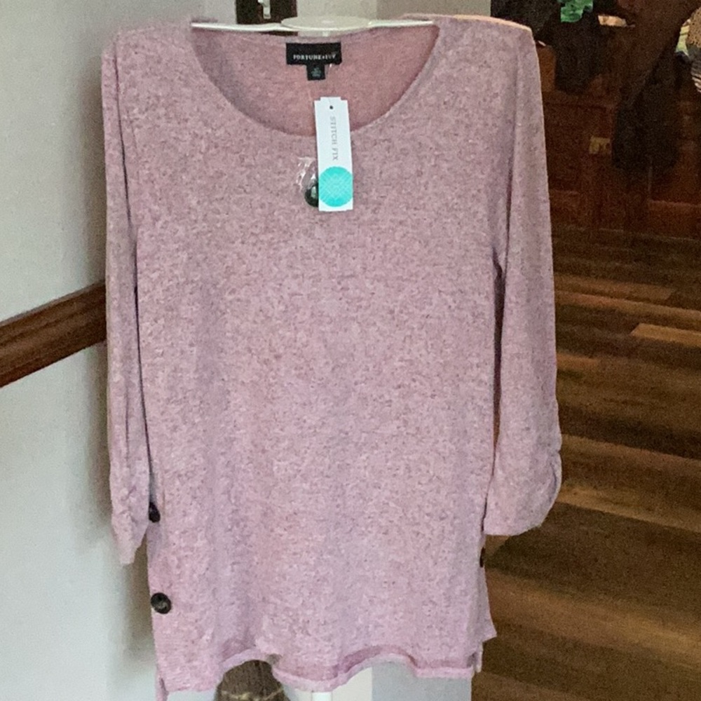 Fortune & Ivy Aubrie‎ button knit top. NWT. Retail 46